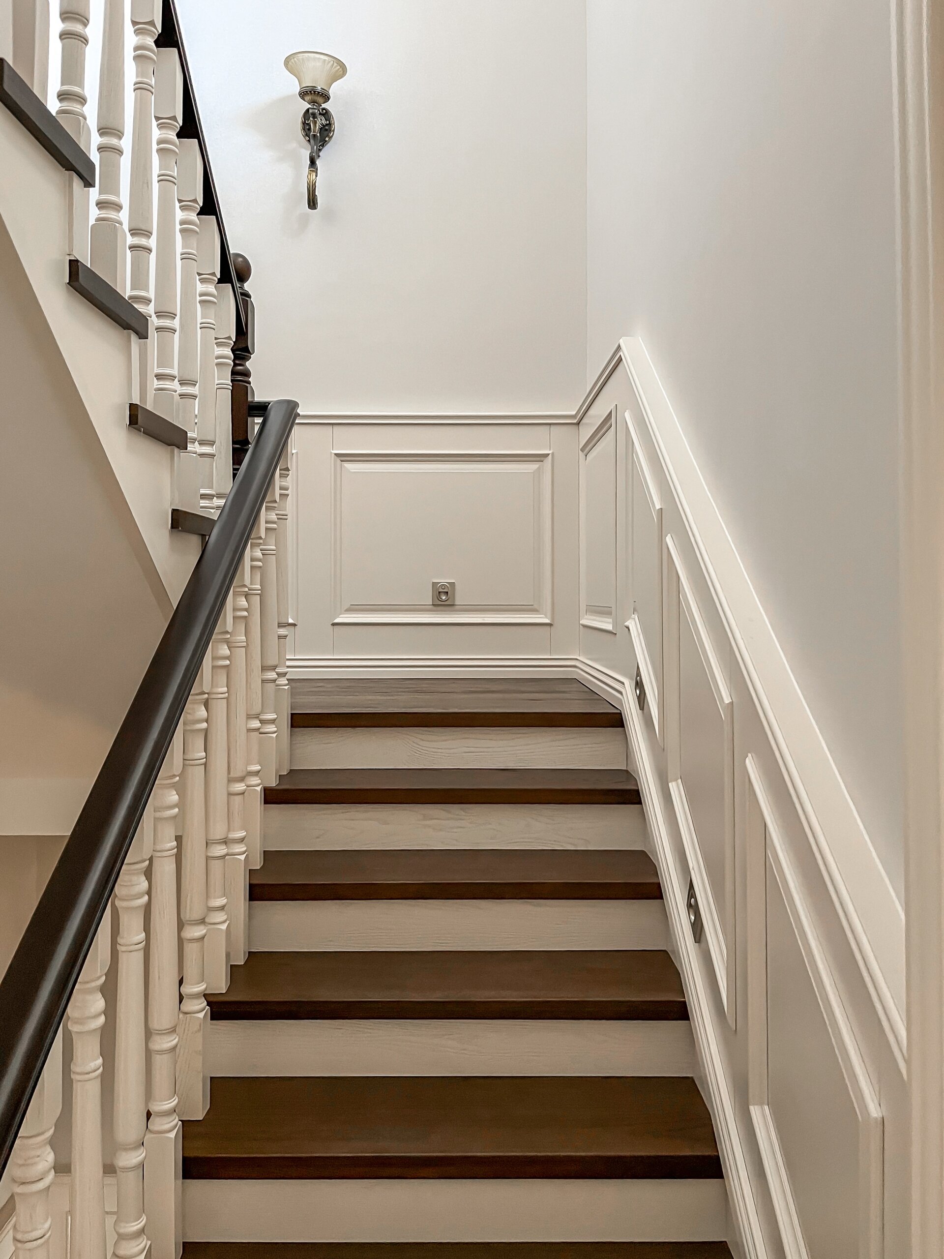 美式楼梯墙裙护墙板带来的氛围感