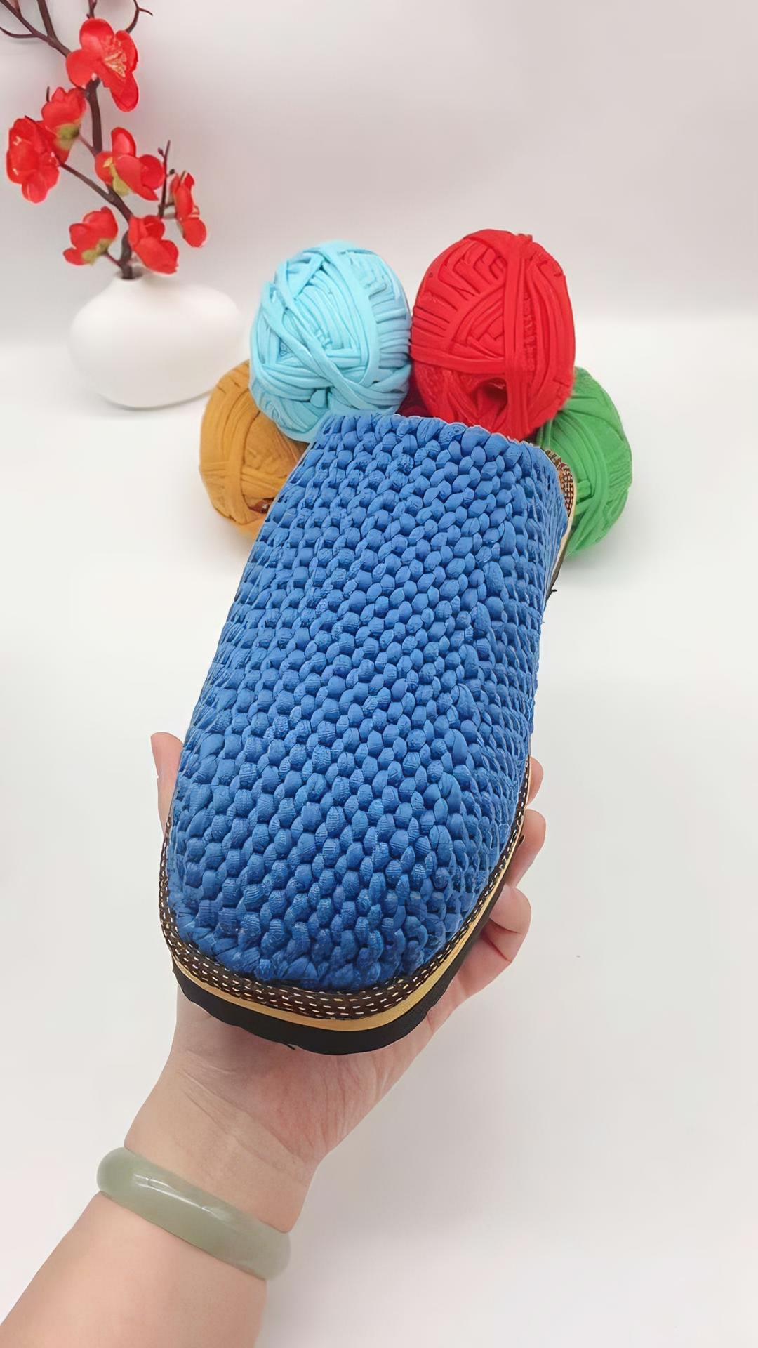 手工编织零基础教学 春秋款布条线拖鞋,零基础入门-度小视