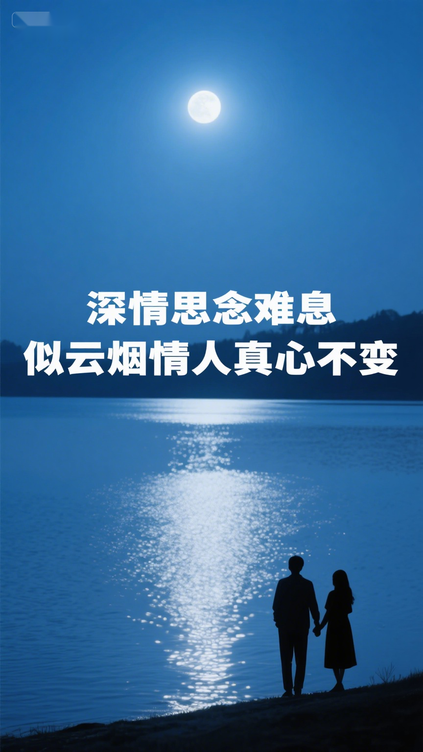 深情思念难息,似云烟情人真心不变