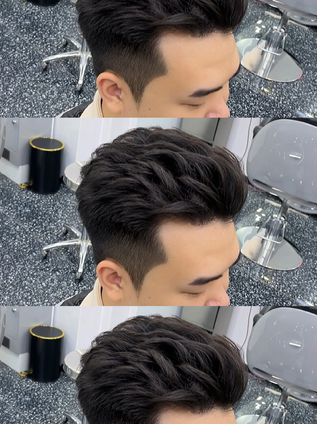 男士纹理大背头 成熟稳重风格适合长度8cm职场男士 上班族首-度小视