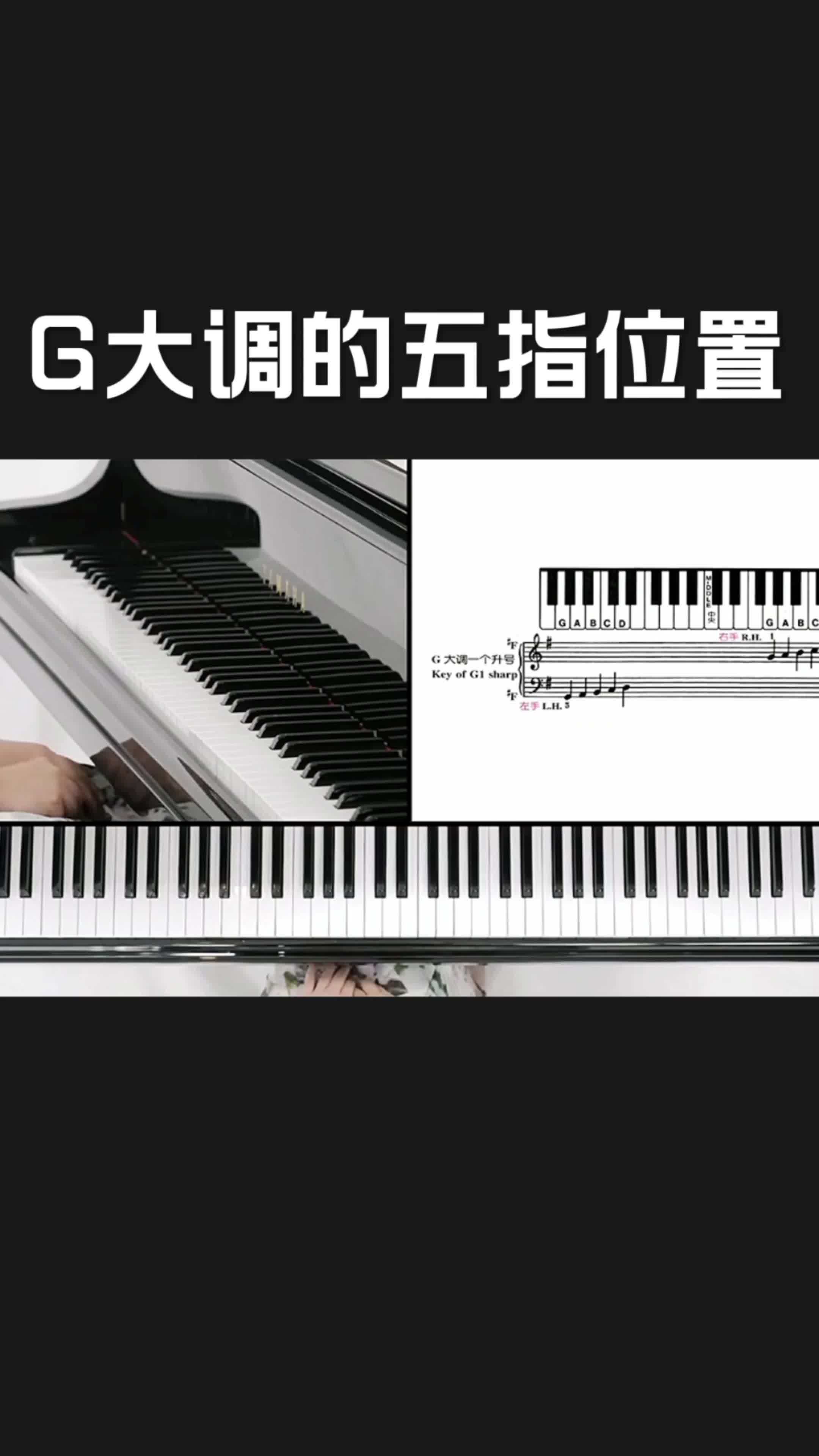 g大调和弦钢琴指法图片