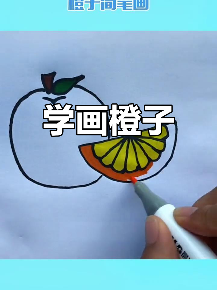 怎样画橙子简单画法图片