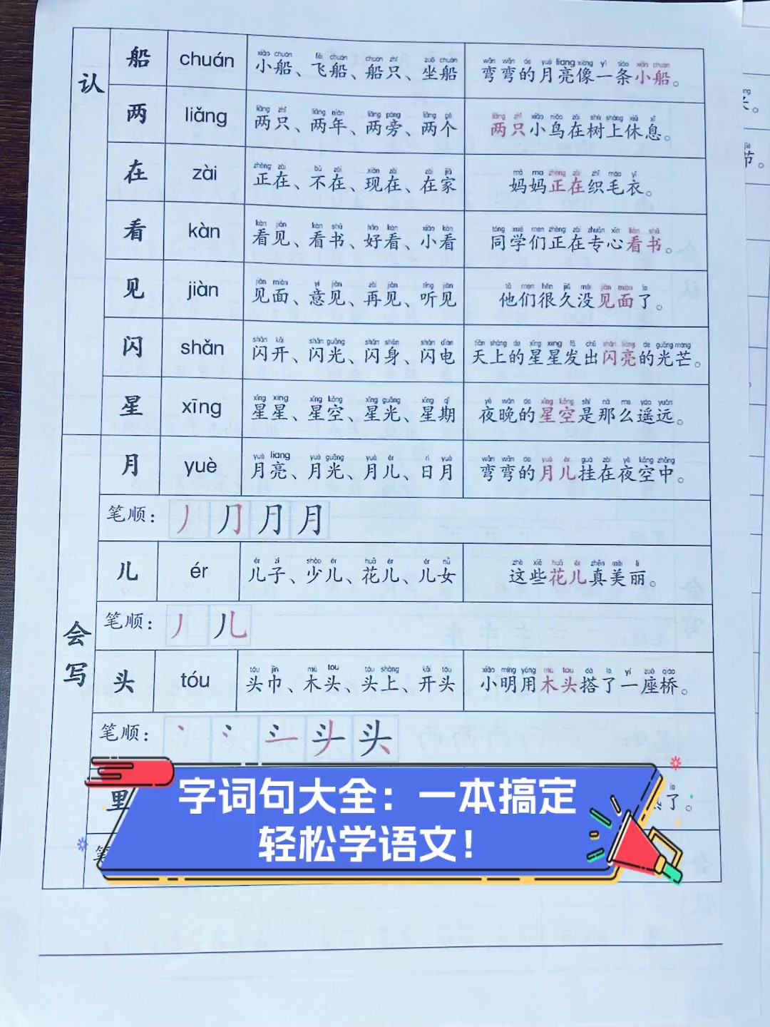 字词句大全:一本搞定,轻松学语文!