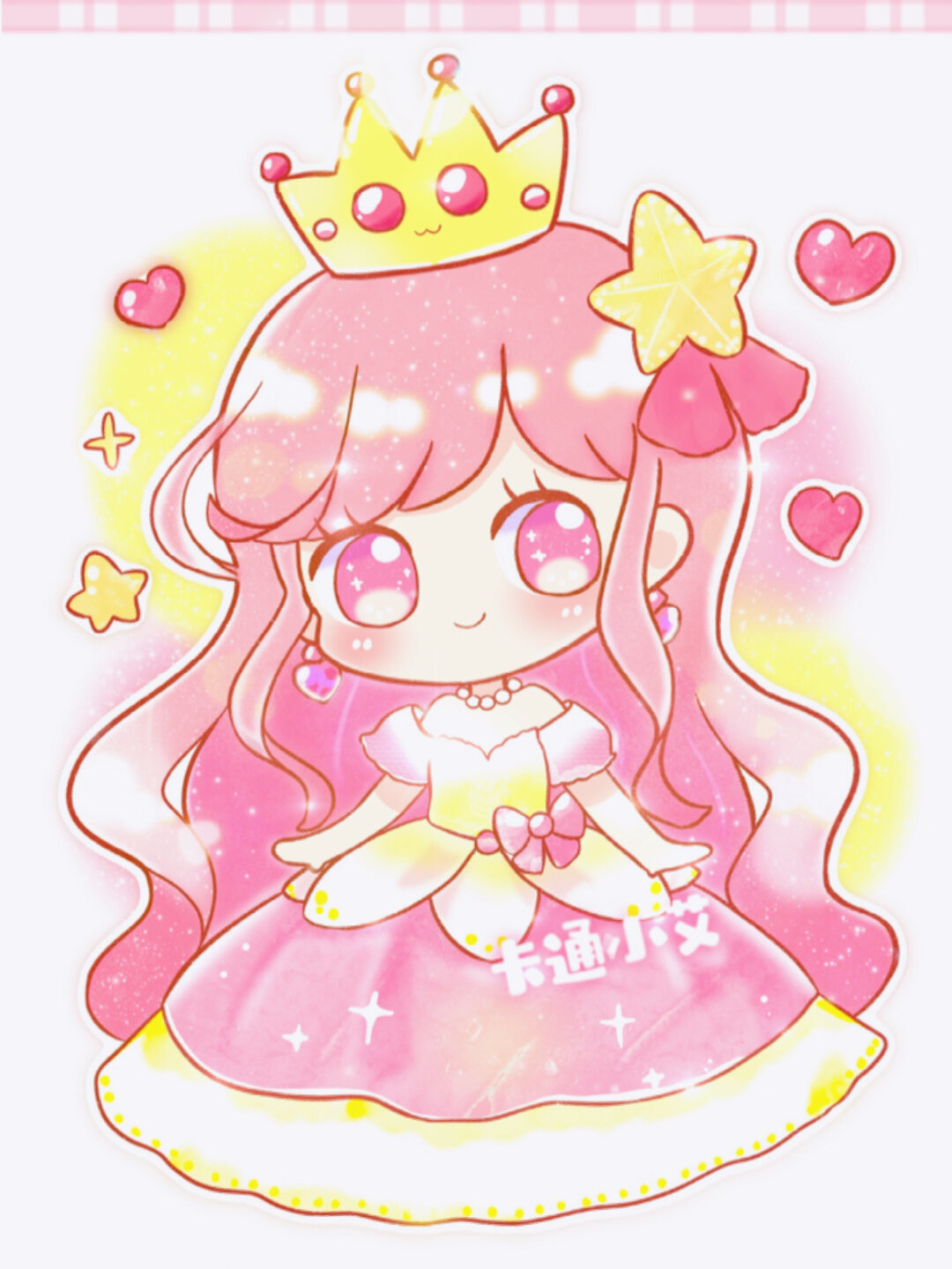 十二星座星空公主 狮子座公主卡通画简笔画