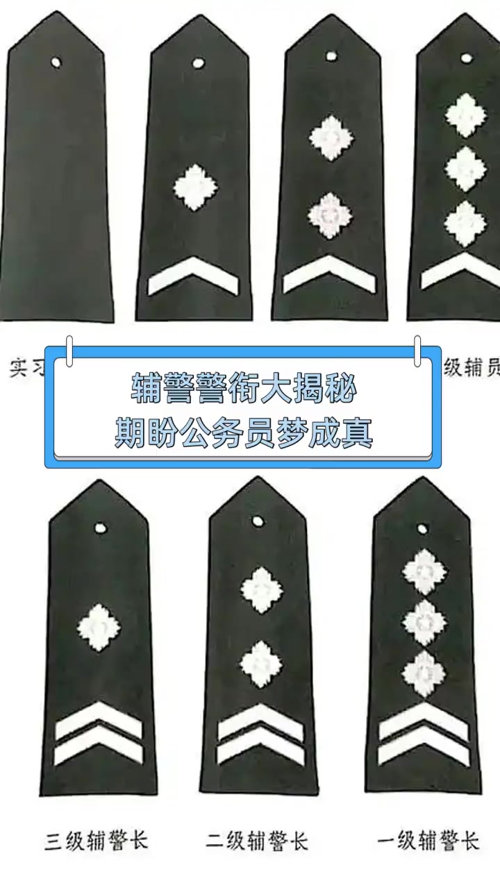 辅警警衔大揭秘,期盼公务员梦成真