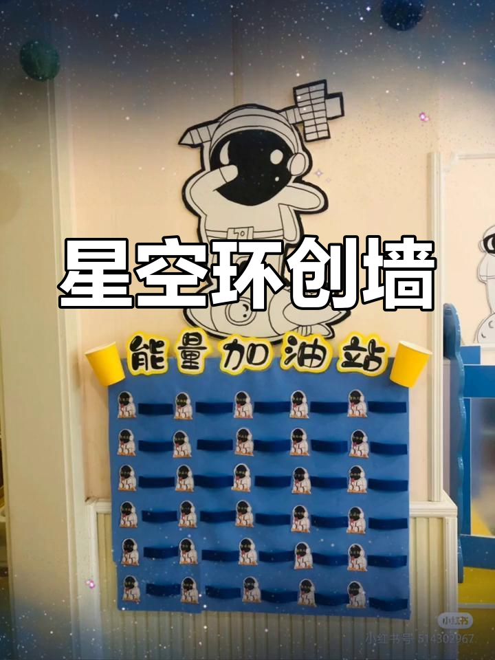 星空主题幼儿园墙面设计,梦幻又美丽