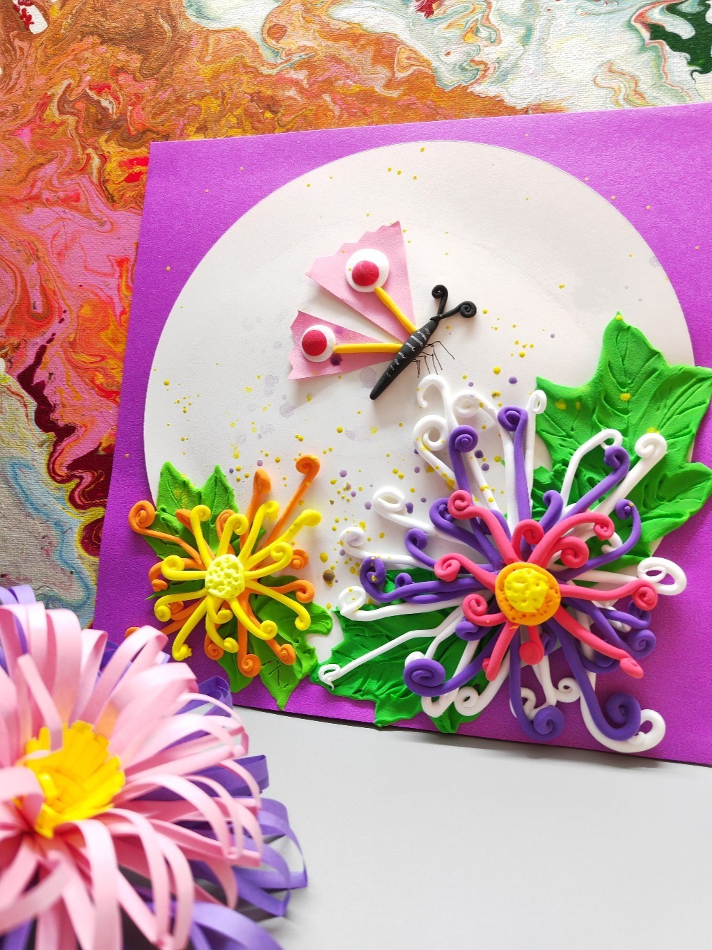 重阳节手工|彩泥菊花过完国庆过重阳