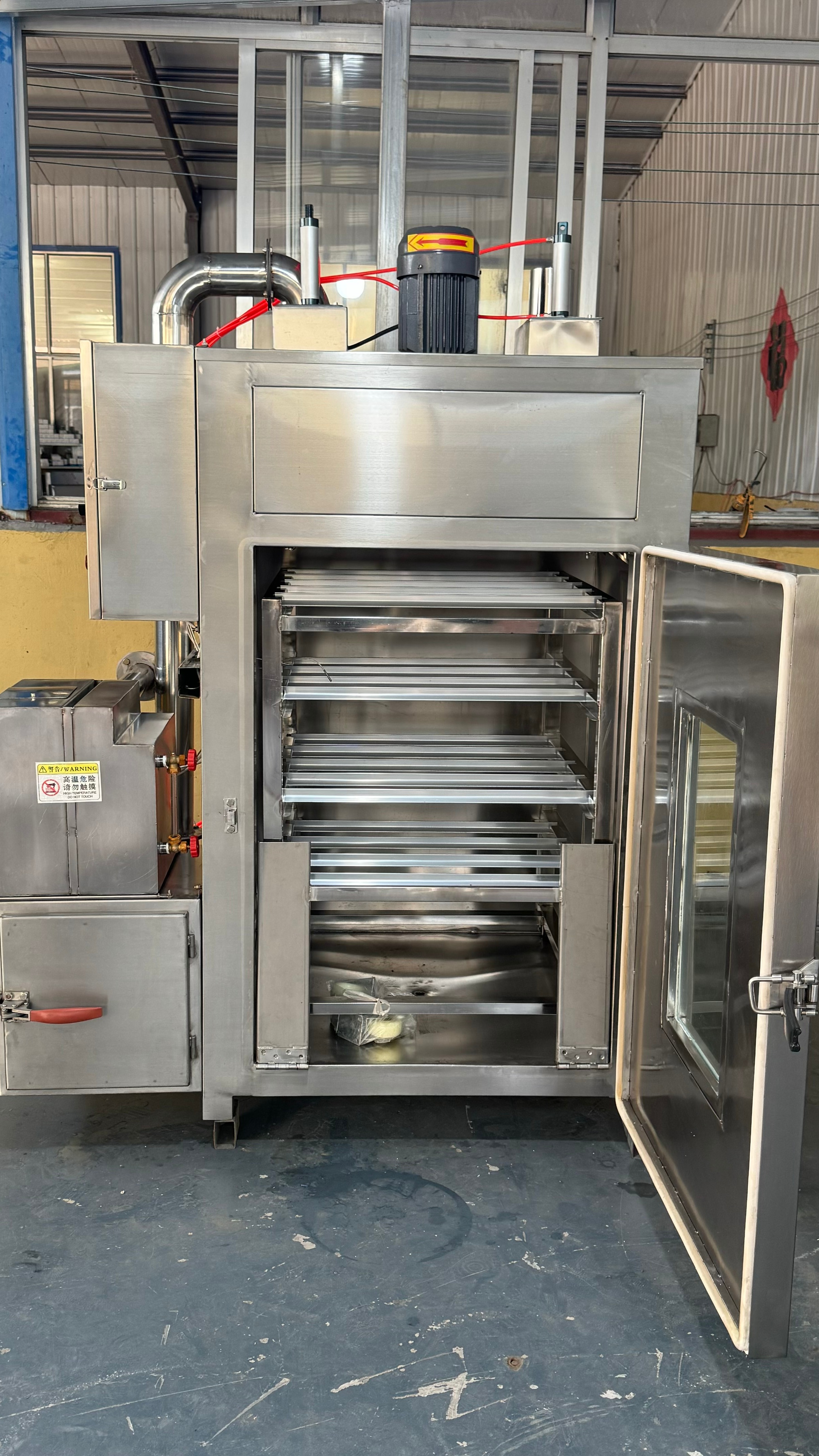 全自动烟熏炉带蒸煮烟熏烘干