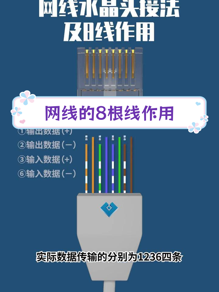 8条线水晶头接法图解图片