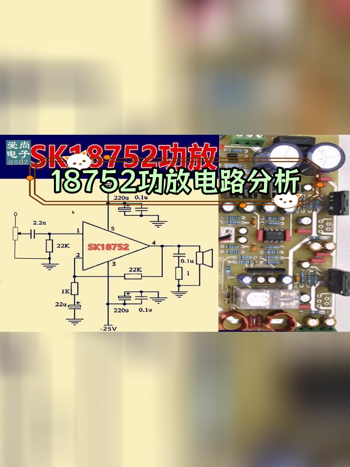 18752功放电路解析:原理,元件作用与维修