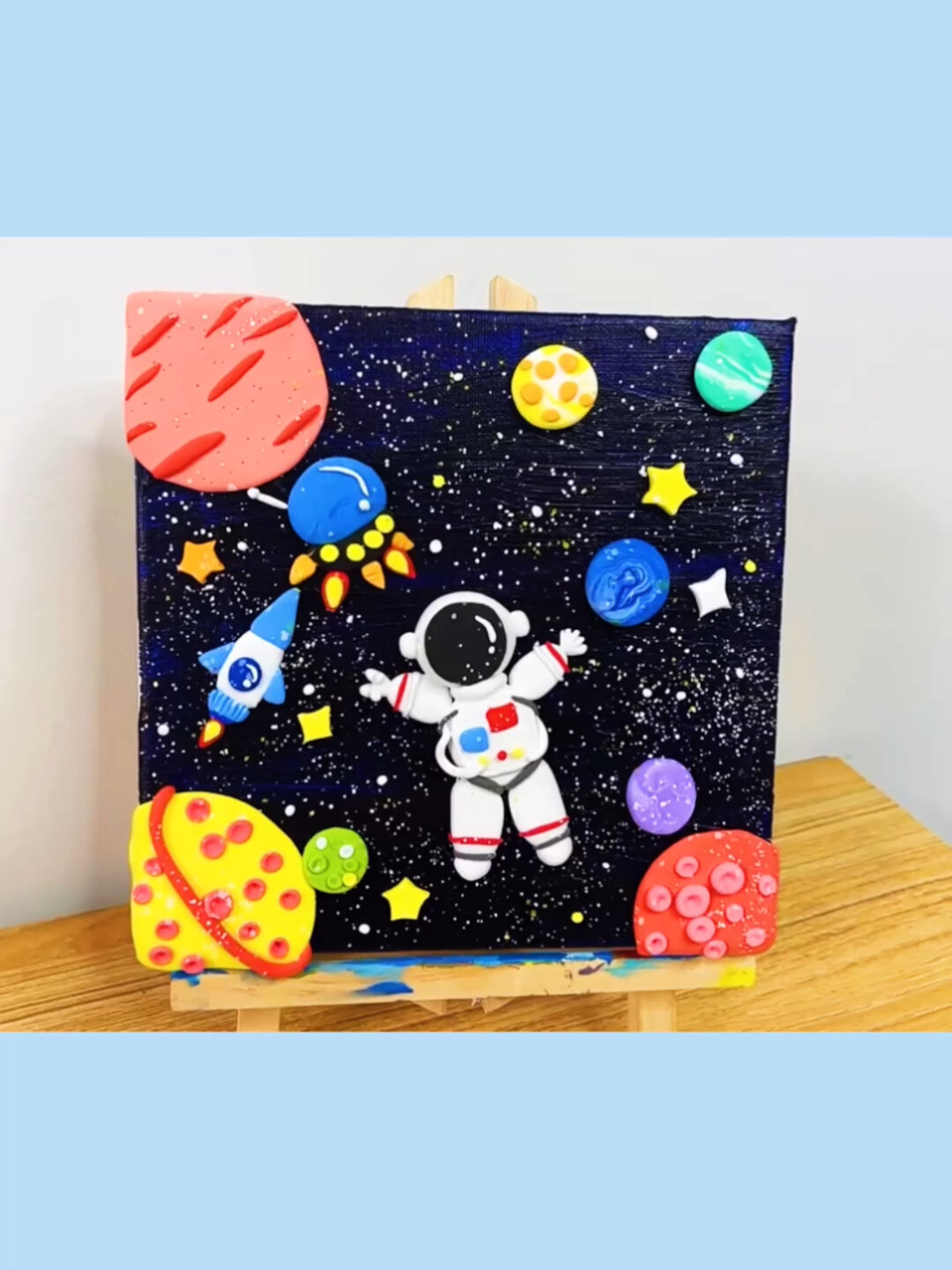 宇航员 黏土立体画