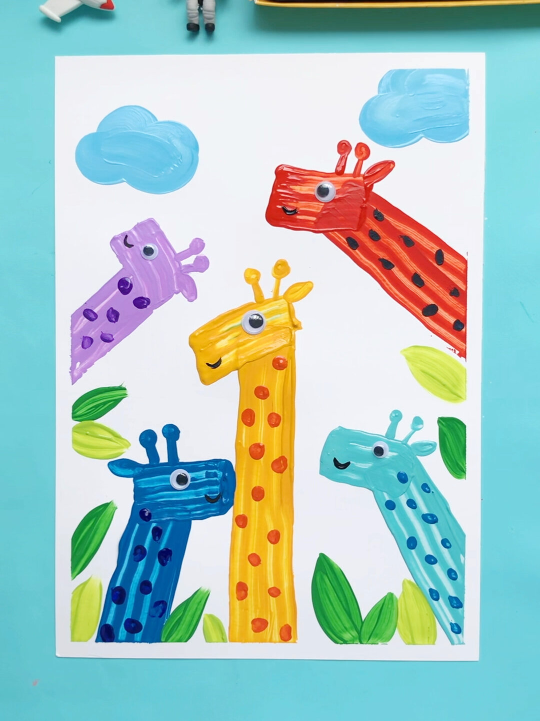 废物利用主题 用硬纸板画长颈鹿也太酷了吧