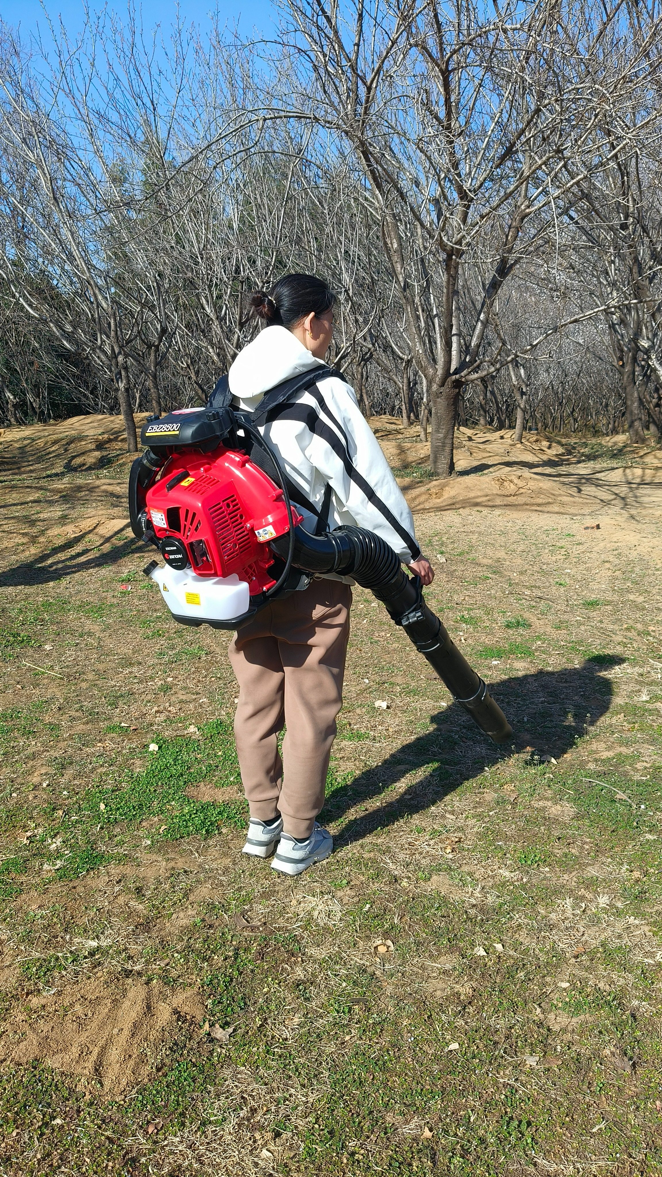 工地大棚用吹灰机 eb8500背负式汽油吹风机 道路吹树叶机