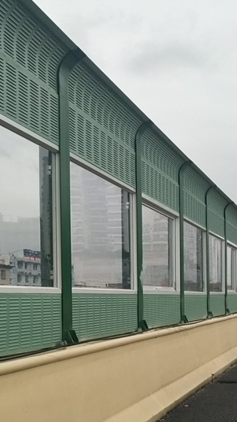 机场高速隔音墙 公路桥梁隔音板 亚克力隔声屏障-度小视