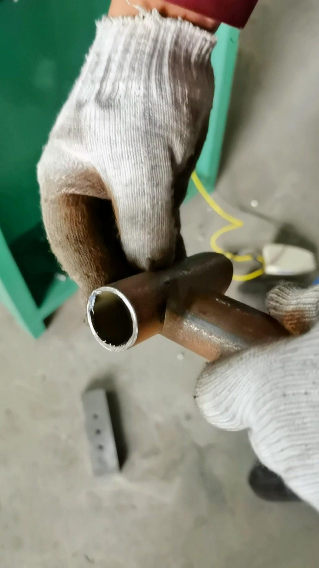 护栏圆管相贯线冲弧口,快速制作方法之一 护栏 相贯线 冲弧口