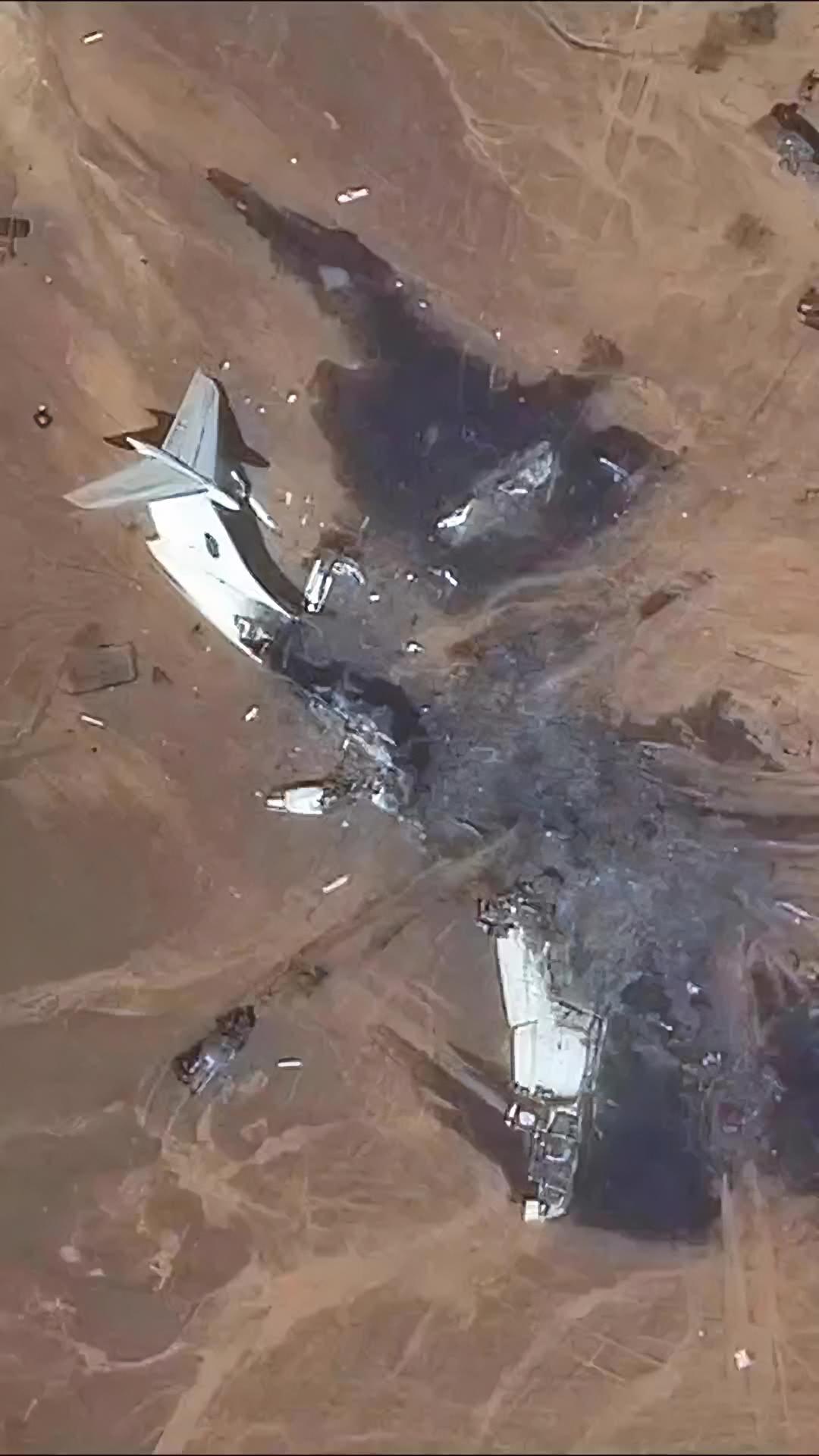 卫星揭秘,9月23日在马里北部加奥机场降落时失事的il-76运输机残骸.