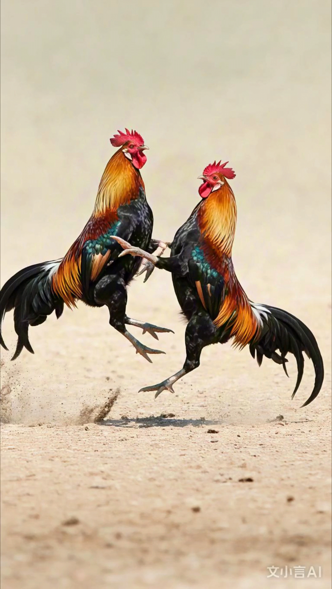 精彩专业的斗鸡比赛