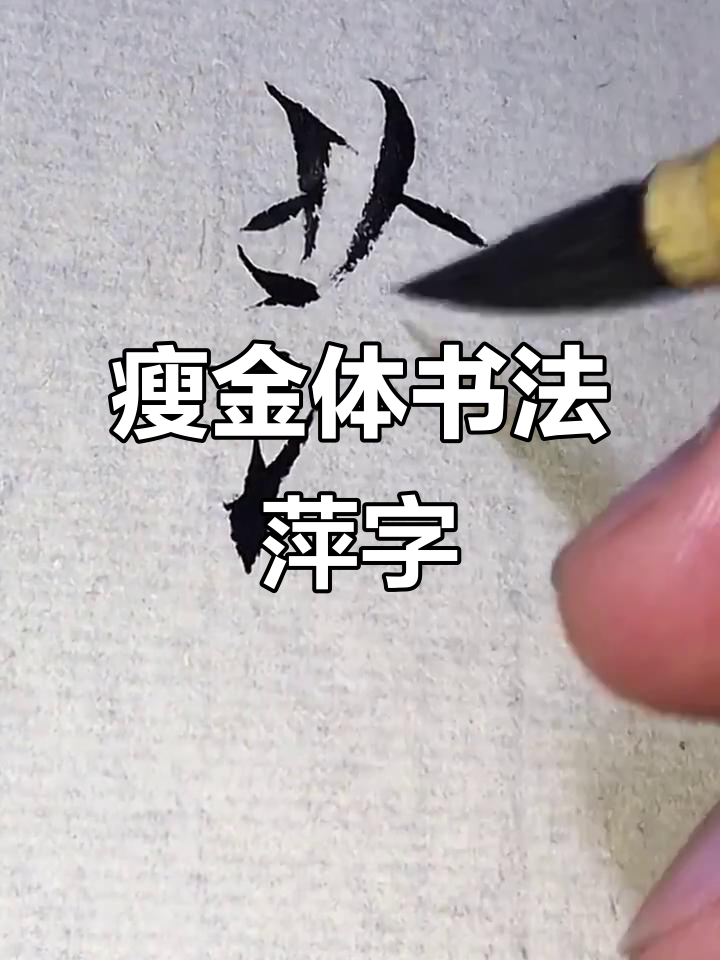 瘦金体书法之美,萍字展示独特魅力