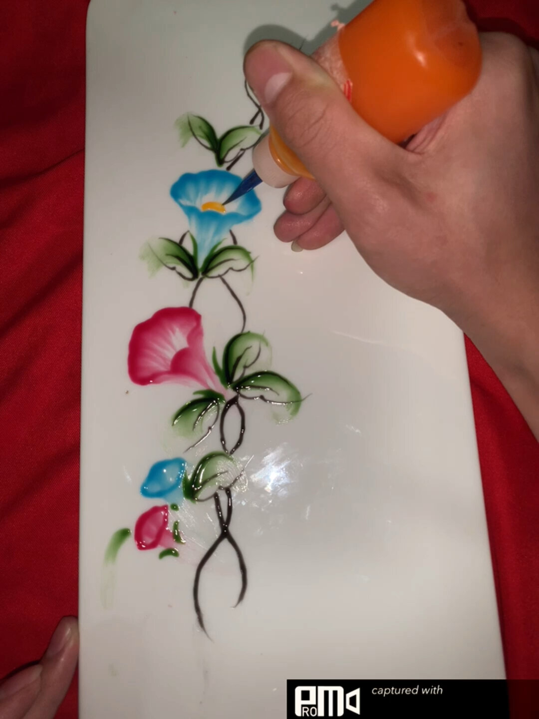 简单易学的果酱画画喇叭花