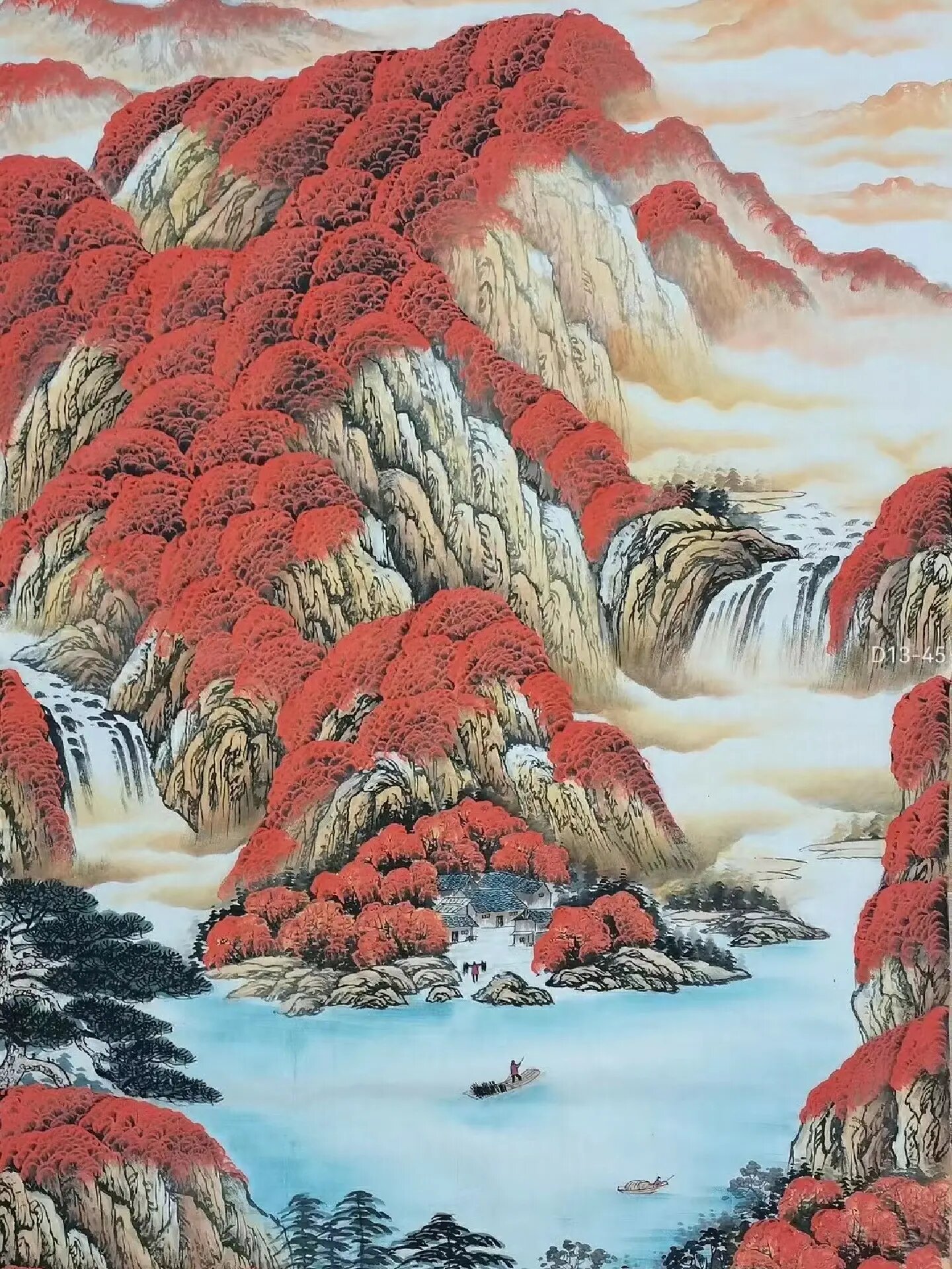 鸿运当头旭日东升,吉祥开运山水画