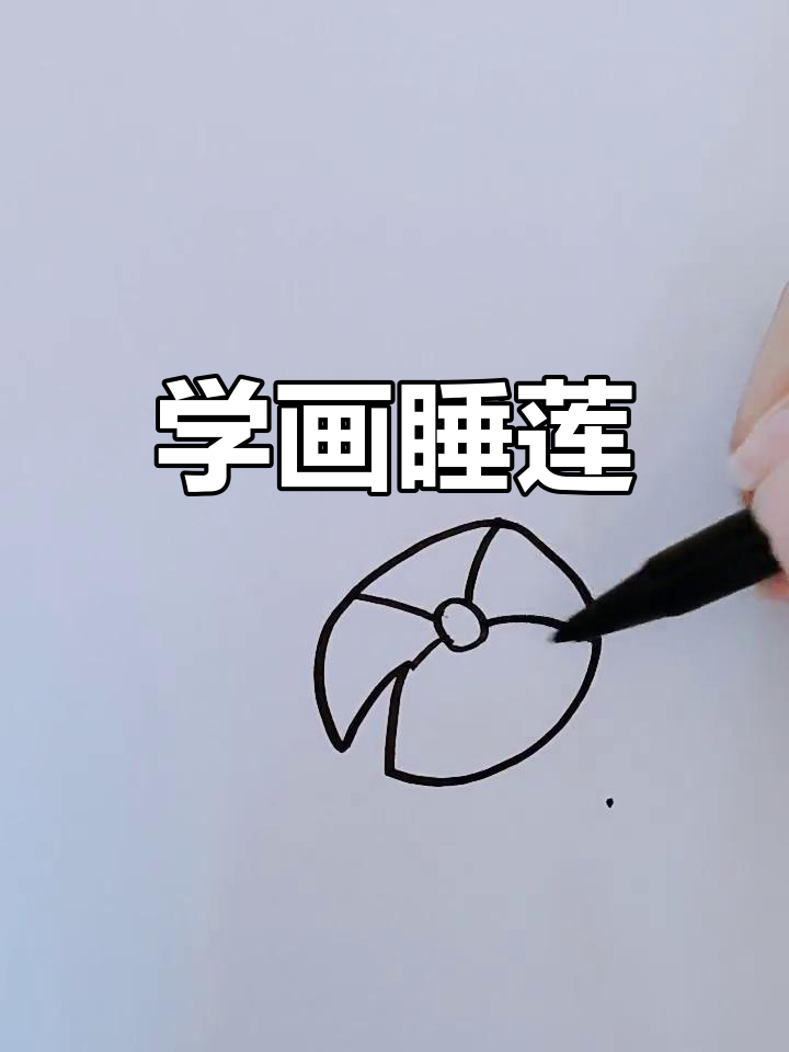 画睡莲简笔画,轻松学会