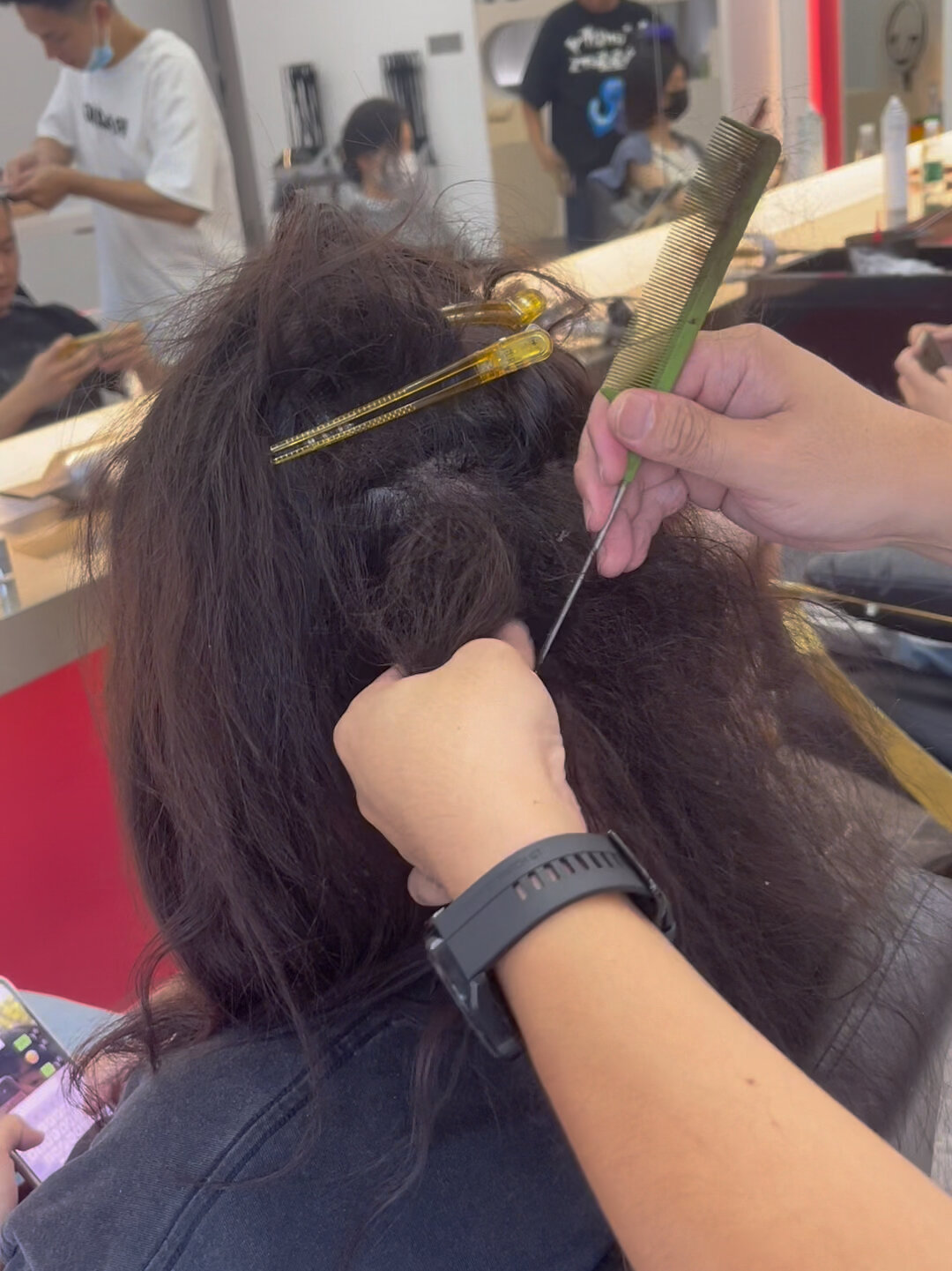 接的头发打结了怎么办