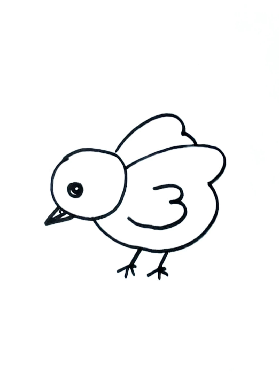 超简单的小鸡简笔画教程来了,快来一起画