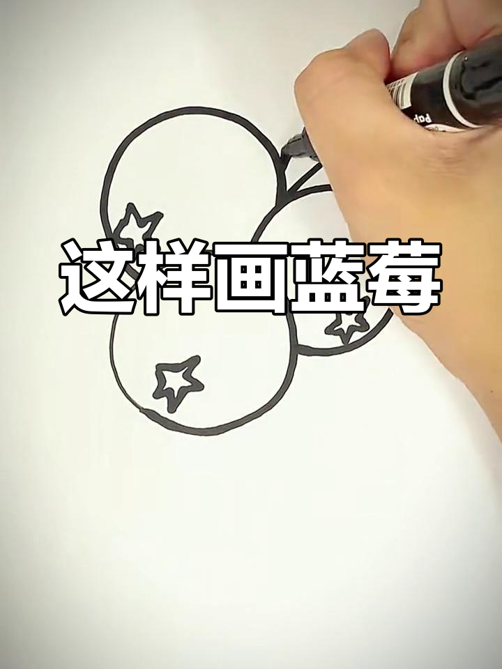 轻松画出可爱蓝莓,步骤简单又有趣
