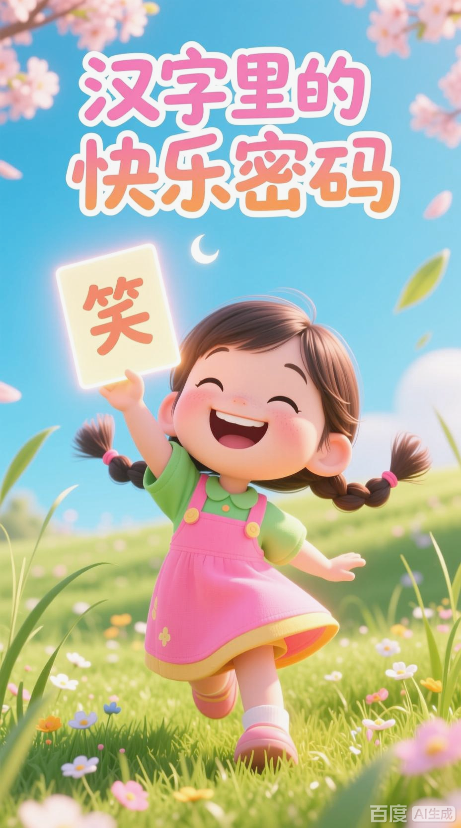 小娃娃学笑字,欢乐草坪时光