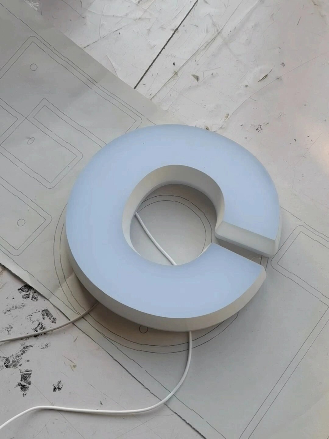 精品迷你发光字 正白侧白款 暖色光