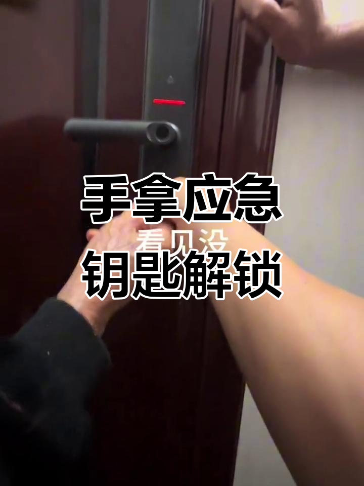 阿姨手把手教你用应急钥匙开指纹锁,简单又实用