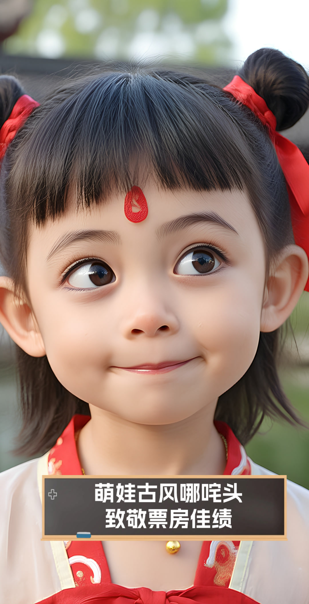 萌娃古风哪咤头,致敬票房佳绩