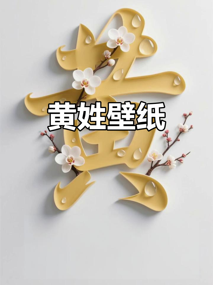 黄姓壁纸,经典姓氏设计