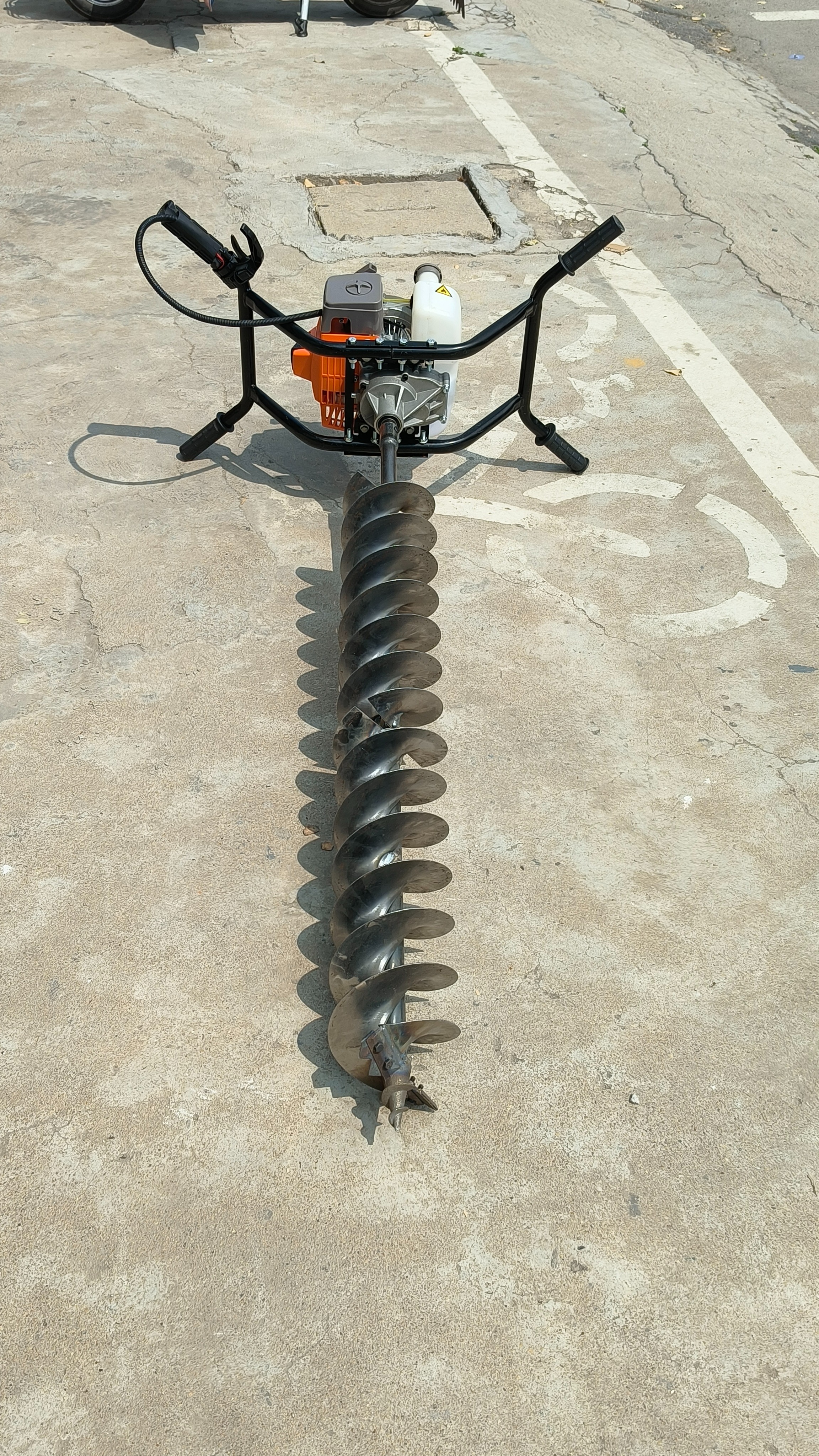 双人手提式地钻 大功率打坑机 植树电杆大棚打桩打洞机