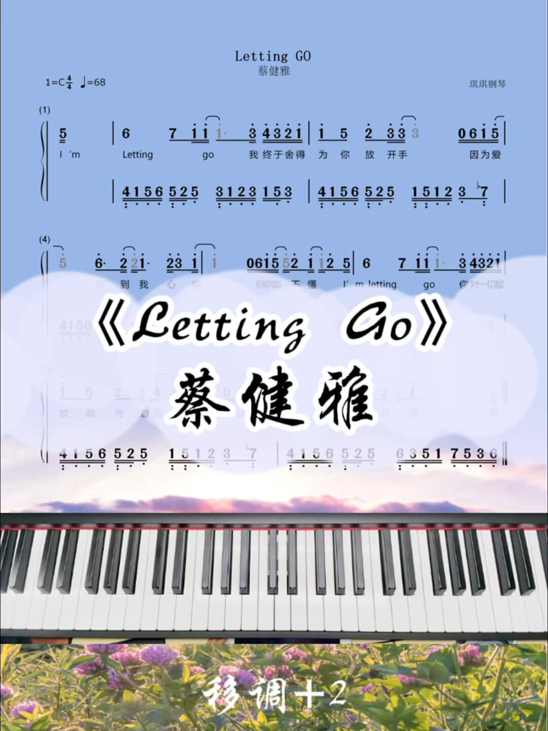 蔡健雅《letting go》简谱教程-度小视