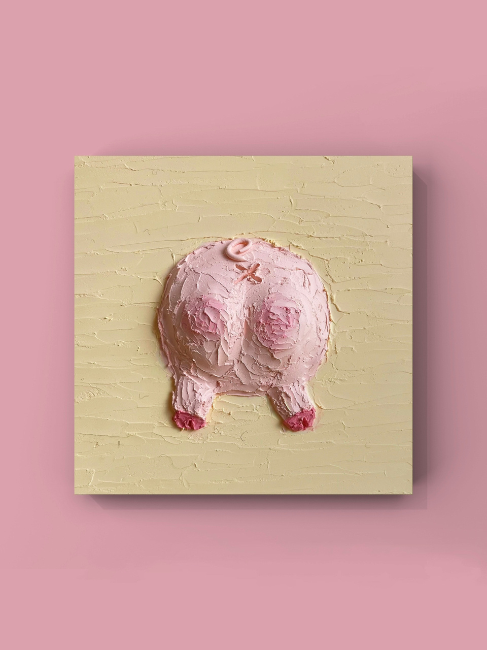 油画棒涂鸦可爱立体小猪(视频教程)