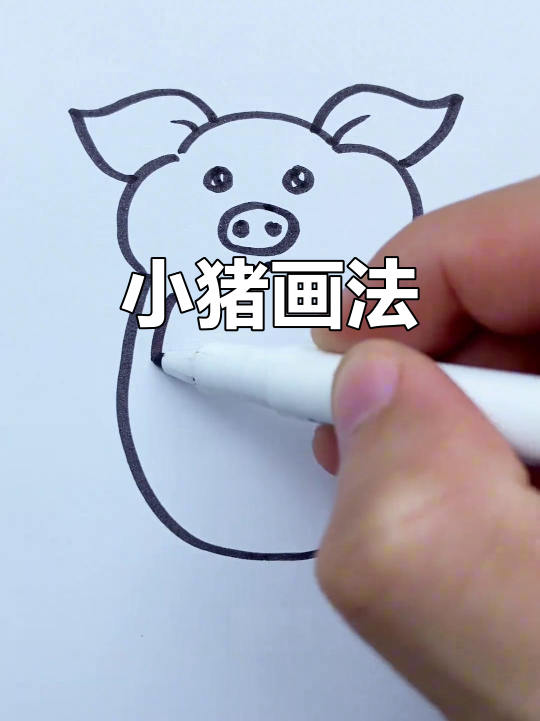 简单小猪简笔画,轻松学会