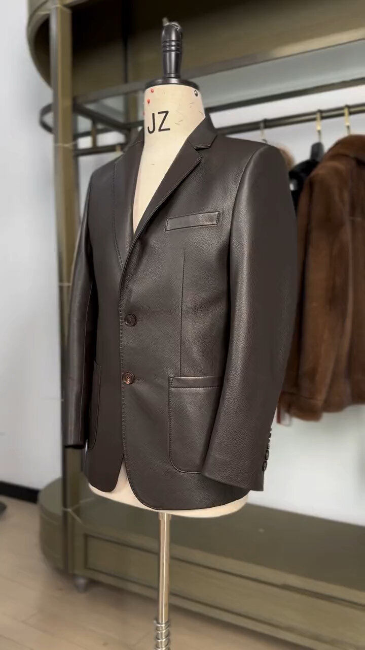 客订新西兰鹿皮皮衣男士