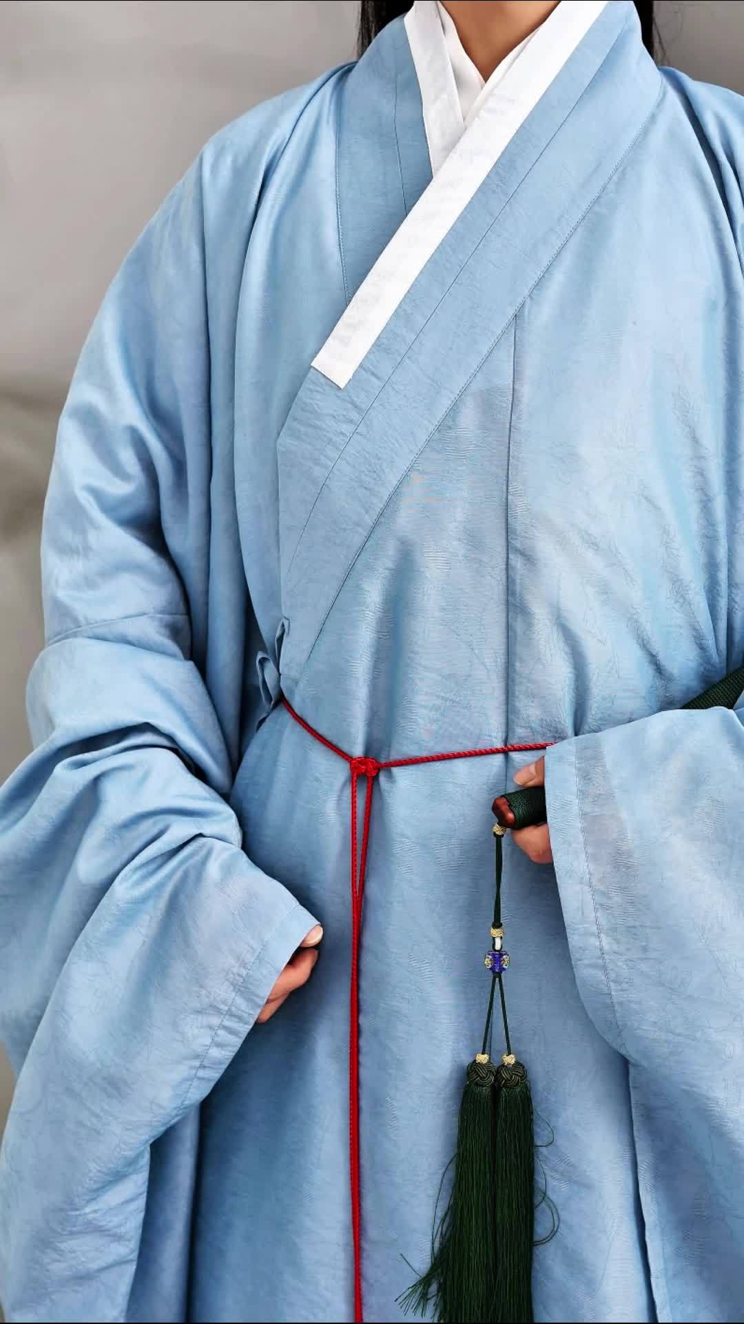 仙气道袍新品上架,带你穿越千年风华!男生汉服穿搭 国风男装 执月