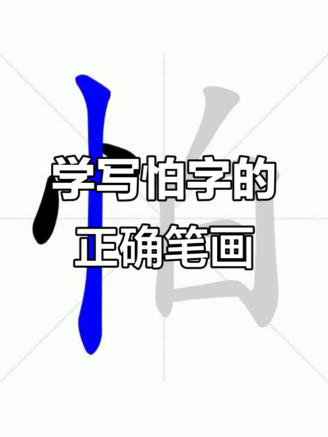 怕字笔画顺序详解,轻松学会每一笔