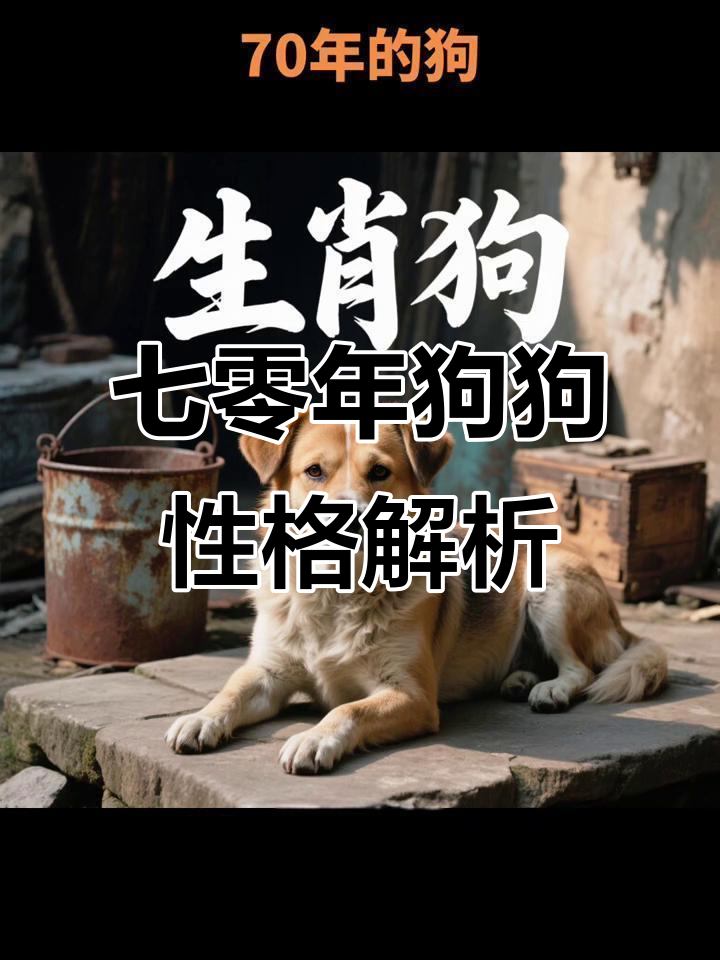 70年属狗的性格特征,看看你是不是这样?