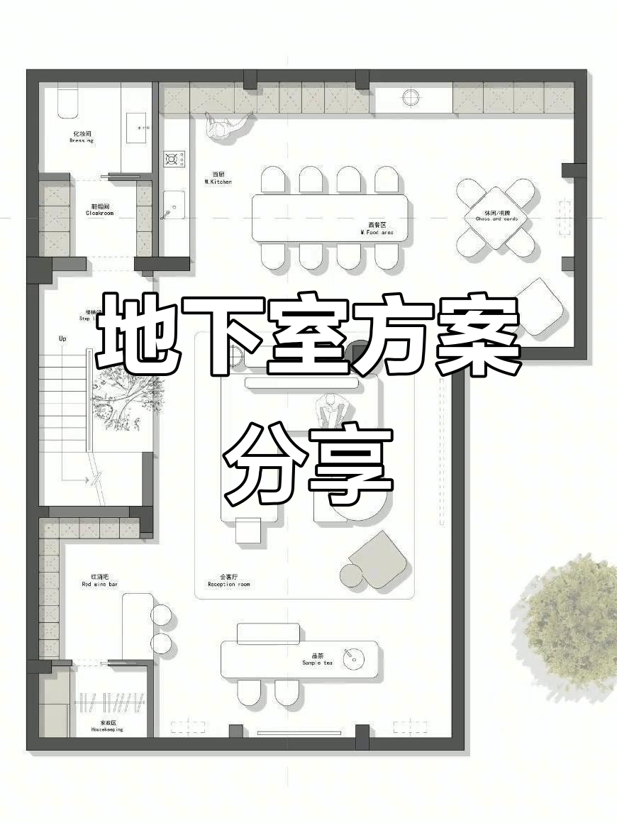 别墅地下室设计优化,采光井决定空间布局