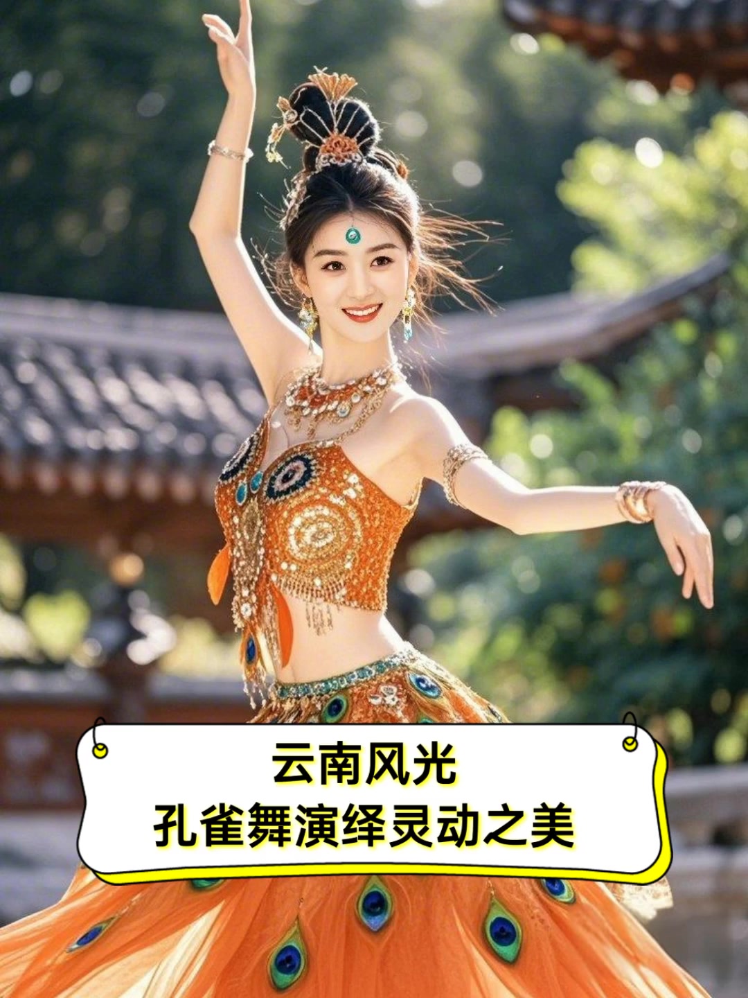 云南风光,孔雀舞演绎灵动之美