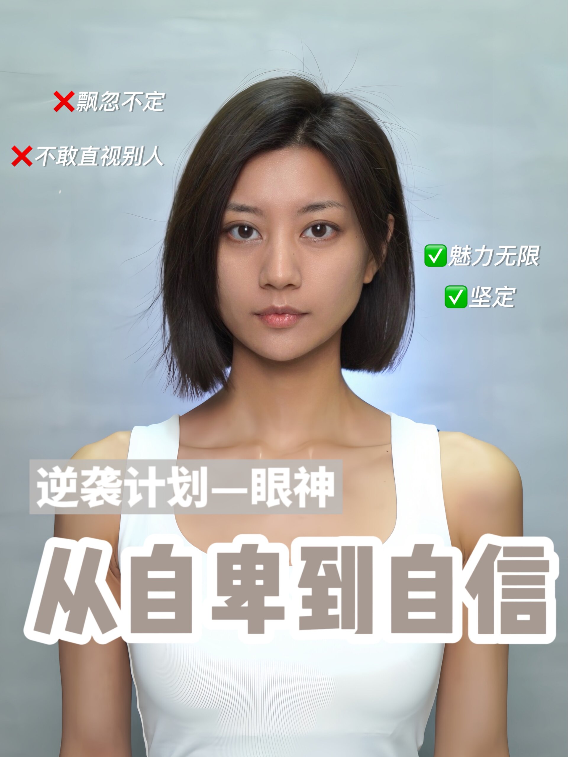 我的眼神是这样的自信而坚定