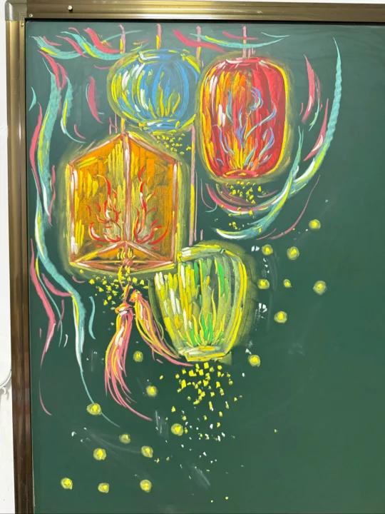 粉笔画(灯笼灯笼)