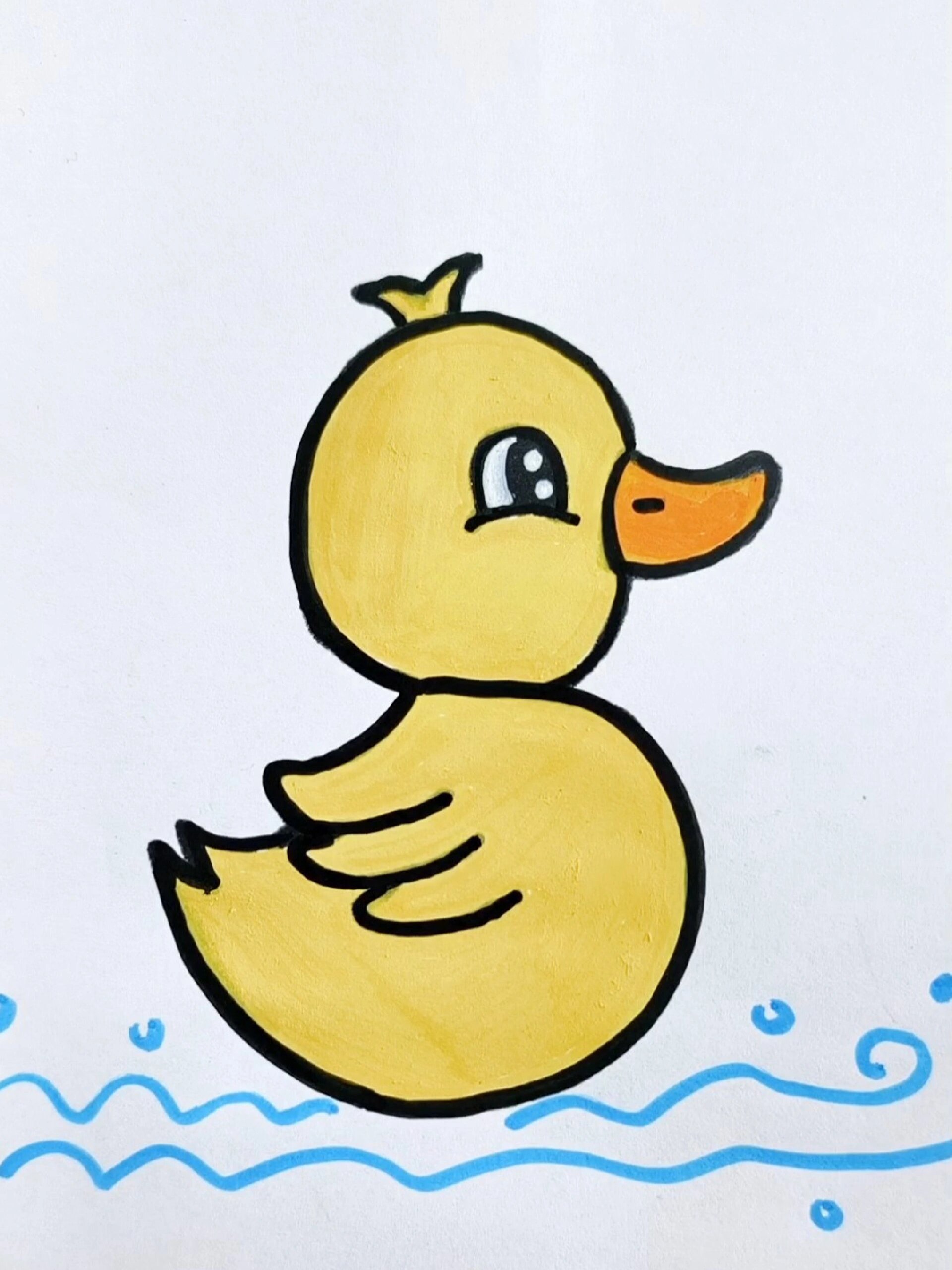 怎样画小鸭子简单图片