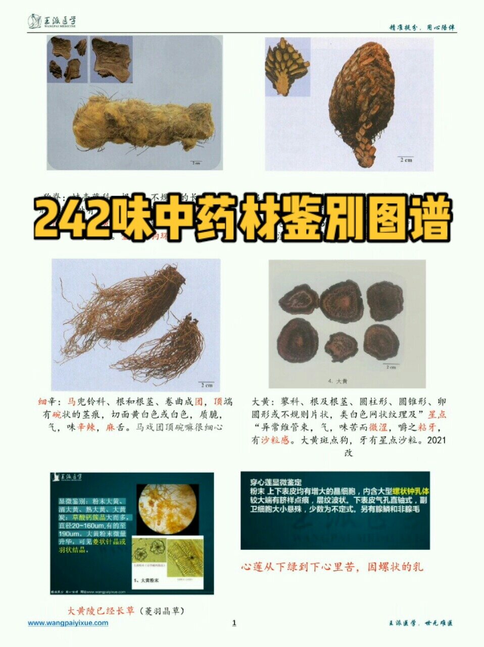 执业药师考试必备的242味中药材鉴别图谱-度小视