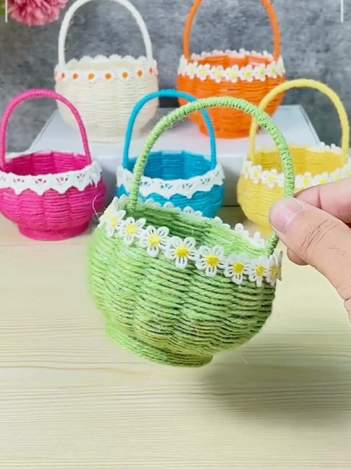 小纸杯做的篮子