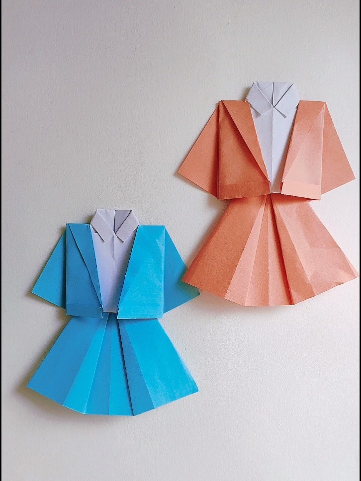 超级简单的手工折纸衣服