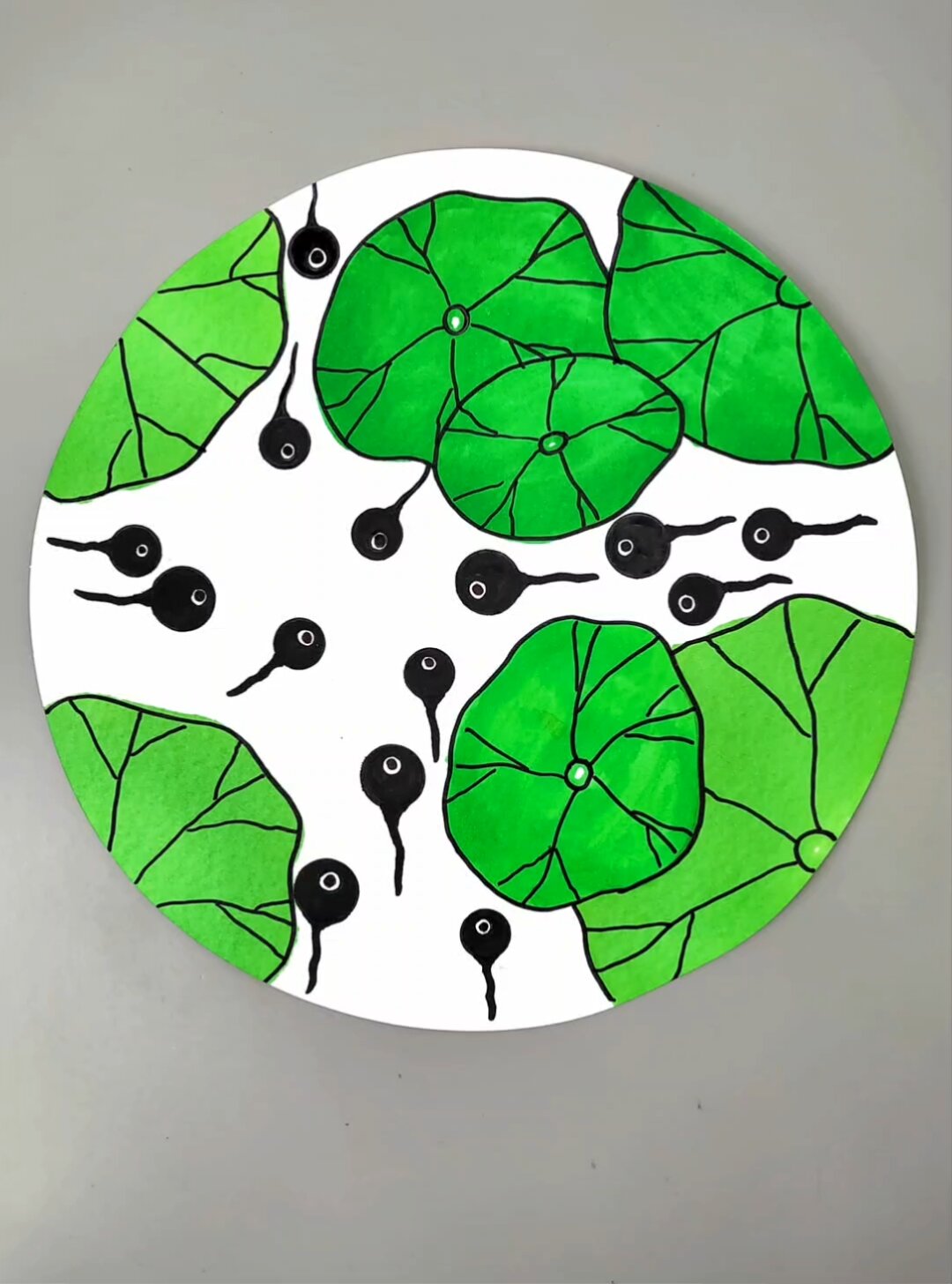 幼儿园小朋友也能画的小蝌蚪找妈妈简单易学快来试试吧